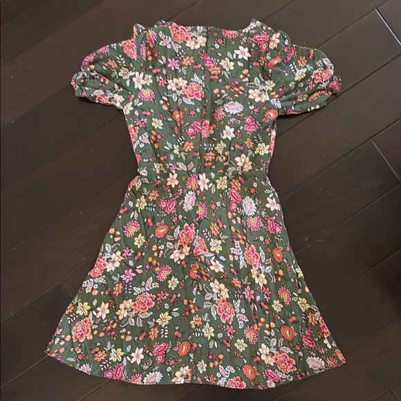 LOFT Floral Green Dress - Picture 3 of 4